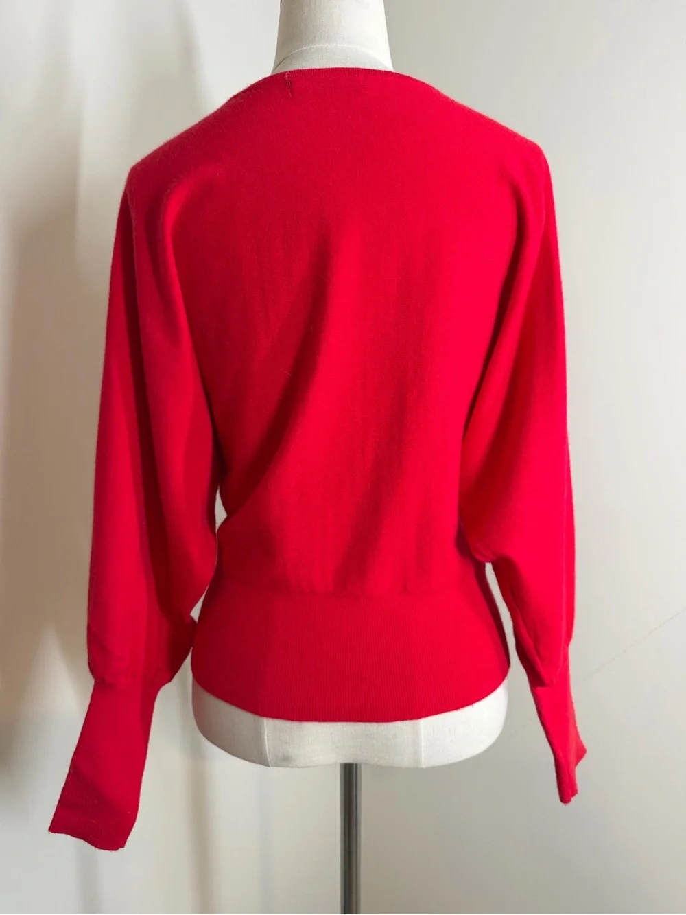 Anthropologie Women’s Red Dolman Sleeve -SZ XS- Pullover Knit Sweater